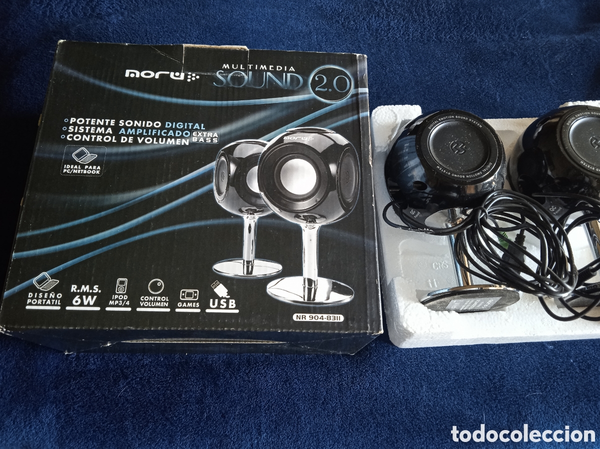 Segunda mano: Altavoces Noru multimedia sound 2.0 -potente sonido digital y sistema amplificado.-ideal pc/netbook