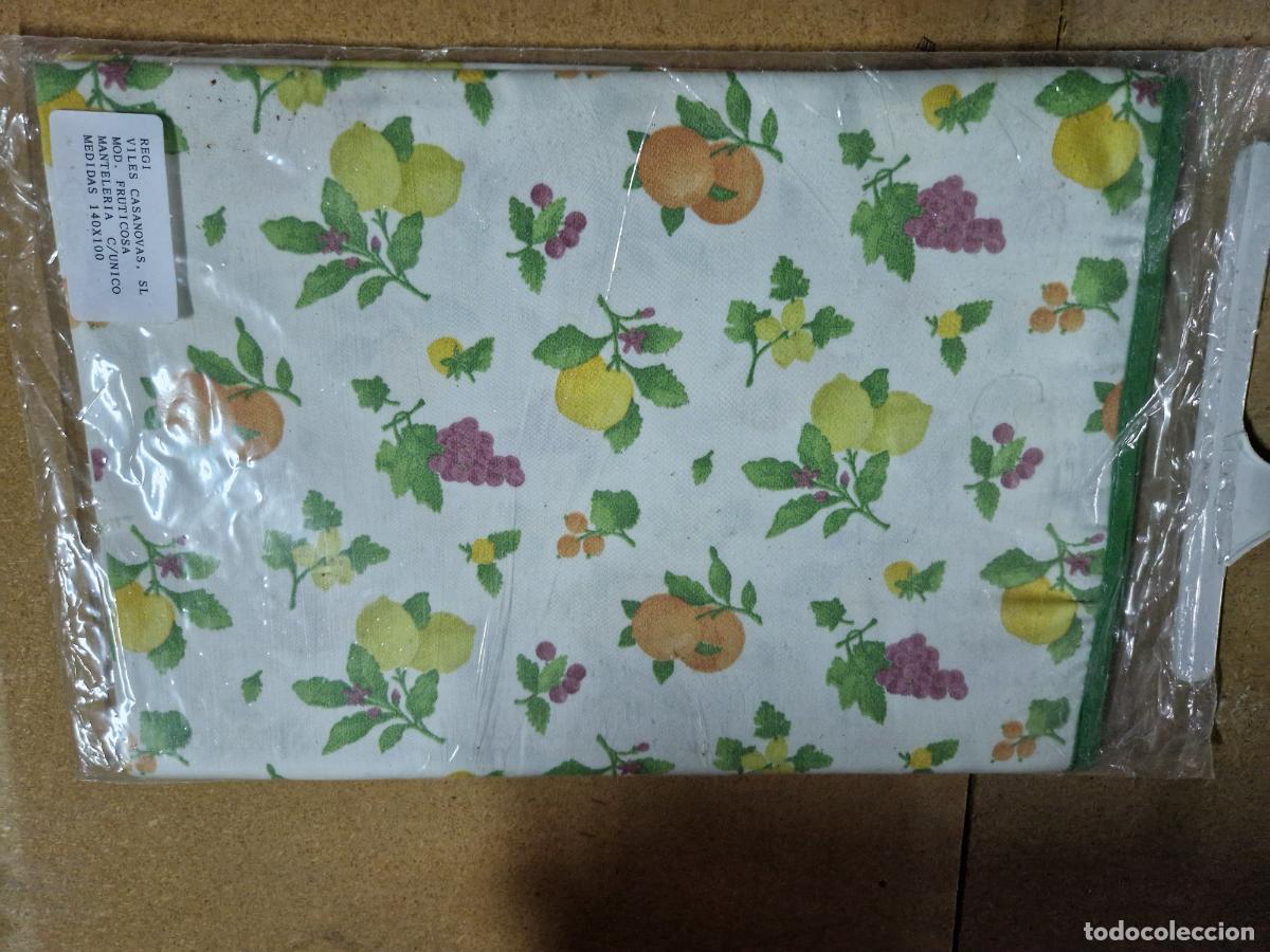 Segunda mano: BONITO MANTEL DE MESA. DISE&Ntilde;O FRUTAS. 140*100