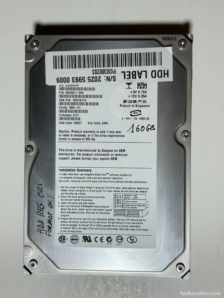 Segunda mano: Disco duro IDE 160 GB SEAGATE