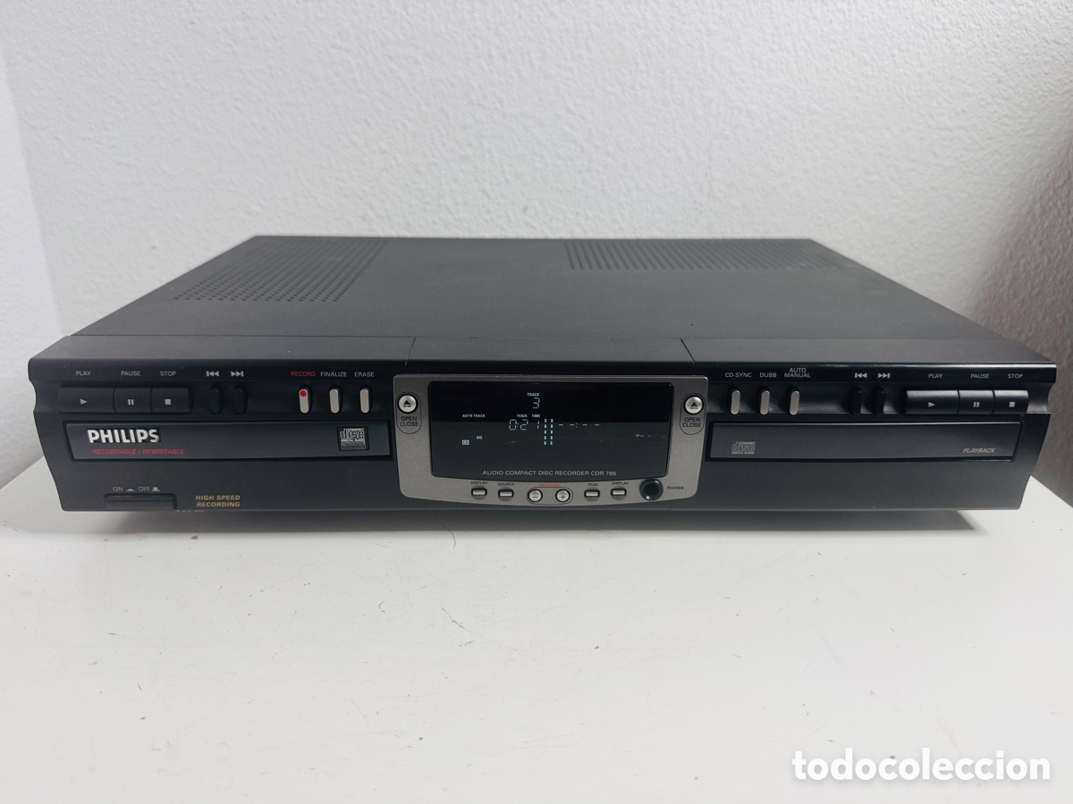 Segunda mano: PHILIPS CDR 765 Dual Disc CD-Recorder Para Reparar Un CD No Funciona