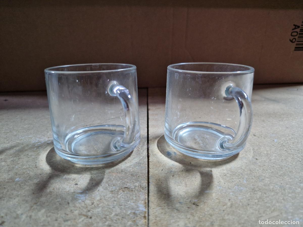 Segunda mano: 2 BONITOS POCILLOS TRANSPARENTES DE CRISTAL. MEDIDA 7*7