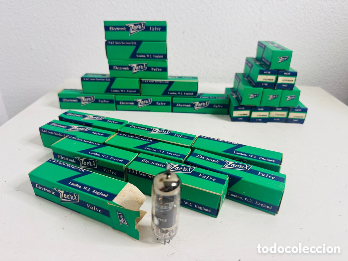 Segunda mano: Zaerix v&aacute;lvulas 25 unidades EF80 London England Electronic Valve NOS
