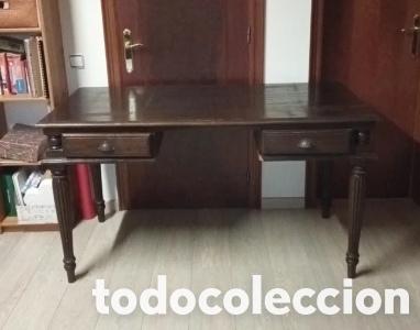 Segunda mano: Escritorio madera oscura estilo colonial