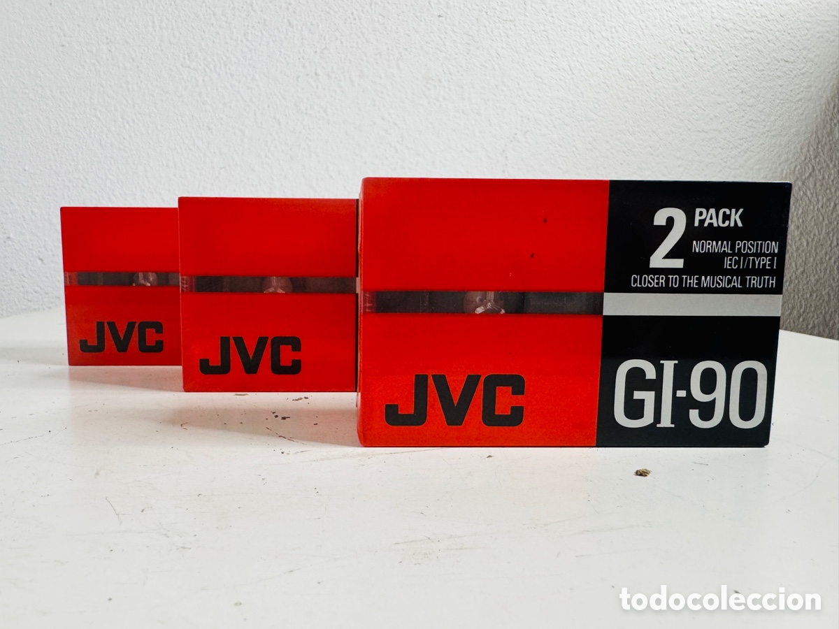 Segunda mano: Lot of 6 Vintage JVC GI90 Blank Audio Cassette Tapes Type | Normal 90 Min Sealed