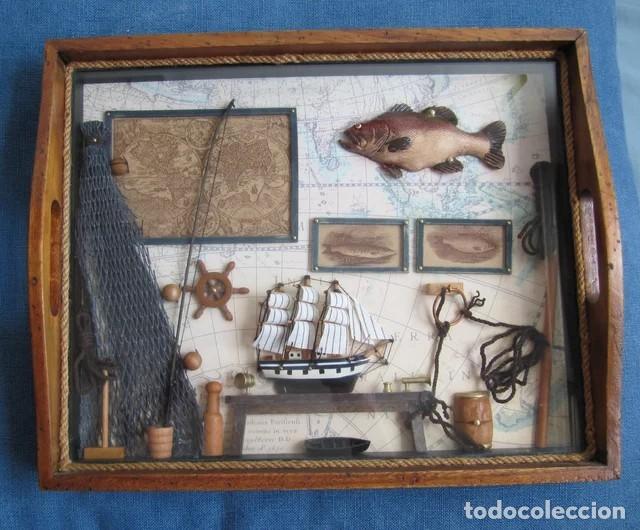 Segunda mano: Cuadro Vitrina Marinero Vintage - Decoraci&oacute;n N&aacute;utica / Pesca