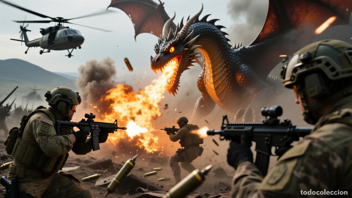 Zweite Hand: 15 espectaculares escenas de dragones &ndash; Lonas decorativas modernas de Alta Calidad