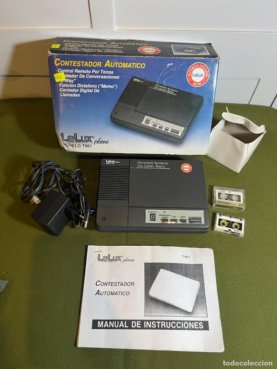Segunda M&atilde;o: Contestador Autom&aacute;tico LeLux T801 Vintage con Control Remoto, Manual, Cintas y Generador de Tonos Na