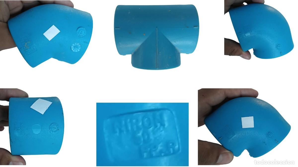 Segunda mano: LOTE DE 5 ACCESORIOS DE FONTANER&Iacute;A PPR NIRON - 50 MM - CODOS, TE Y UNI&Oacute;N