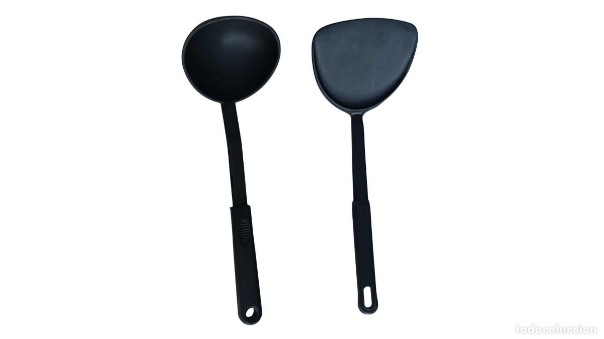 Segunda mano: LOTE DE CUCHAR&Oacute;N Y ESP&Aacute;TULA DE NYLON RESISTENTE AL CALOR - COCINA (HASTA 220&deg;C)