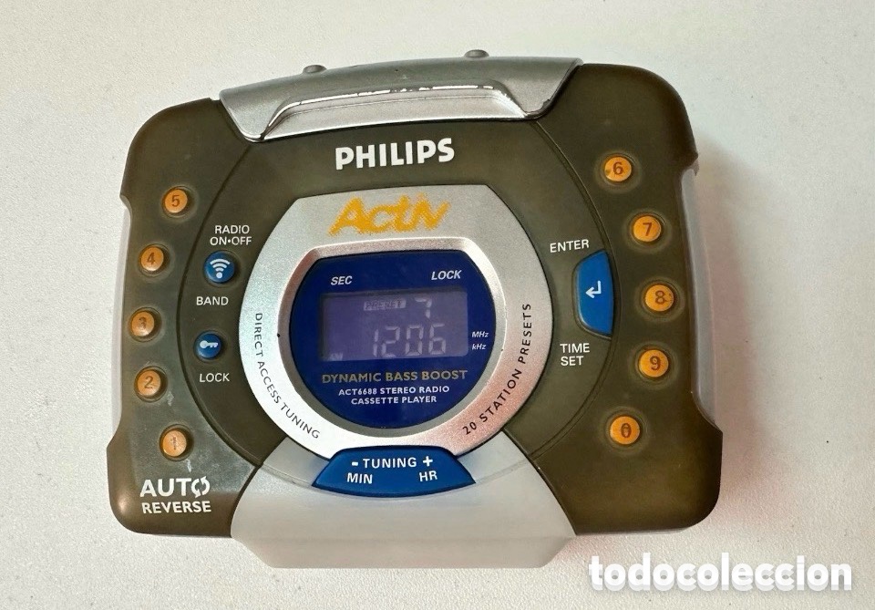 Segunda mano: PHILIPS Activ Walkman ACT6688 Reproductor de Casetes Autom&aacute;tico Reverso Y Radio
