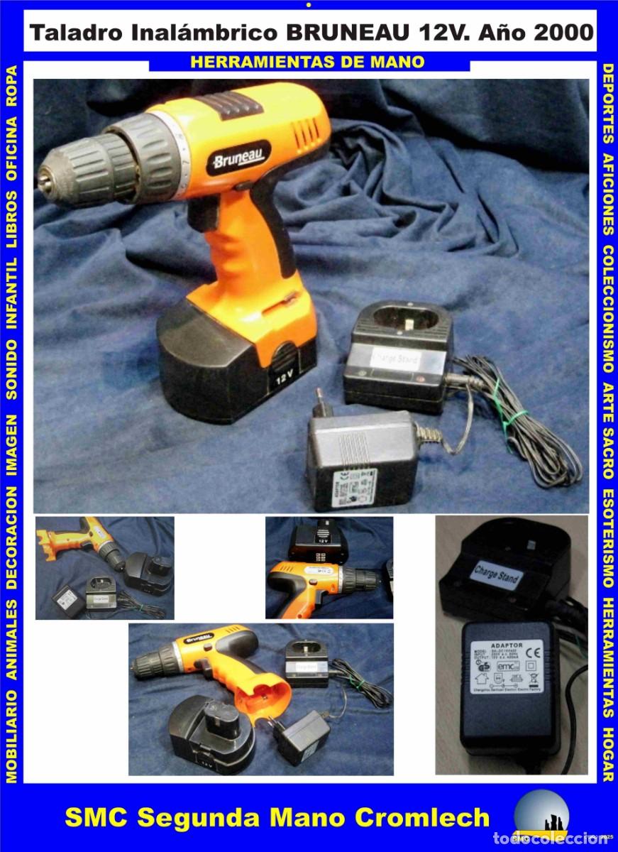 Segunda mano: TALADRO ATORNILLADOR Inal&aacute;mbrico BRUNEAU 12V. Para cambiar Bater&iacute;a.