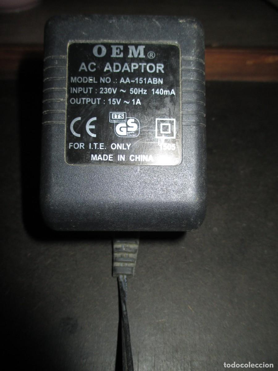 Segunda mano: 792- Cargador Adaptador AC 15V 1A OEM (Modelo AA-151ABN) - &iexcl;Excelente estado!