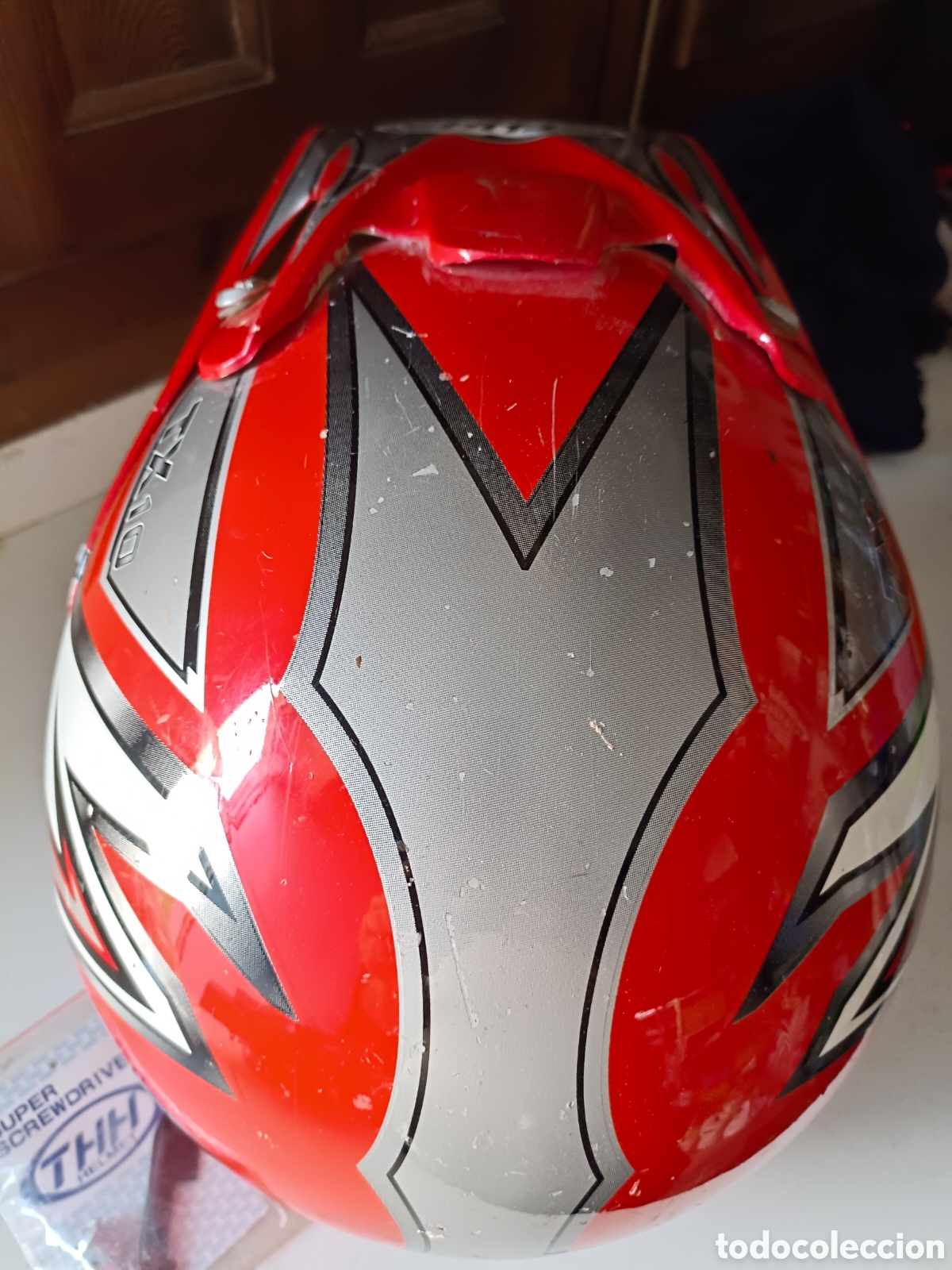 Segunda mano: Casco de motocross talla L y gafas - Foto 4