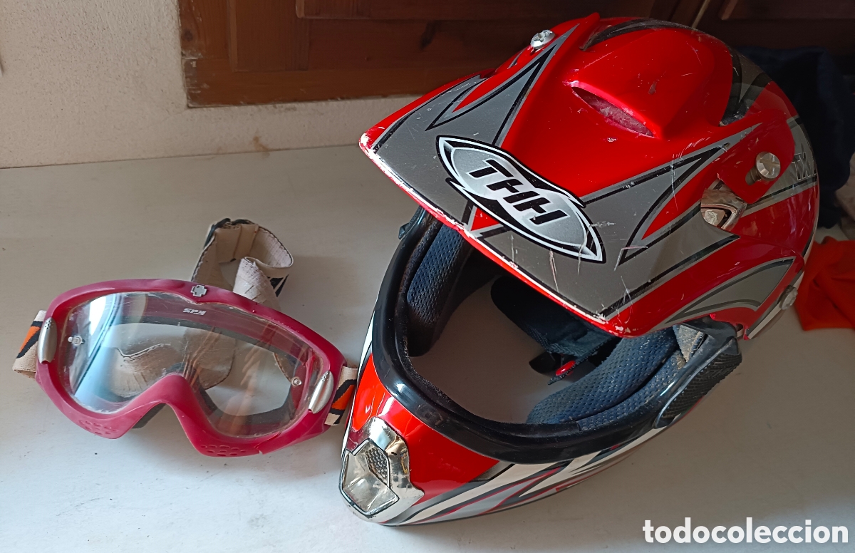 Segunda mano: Casco de motocross talla L y gafas