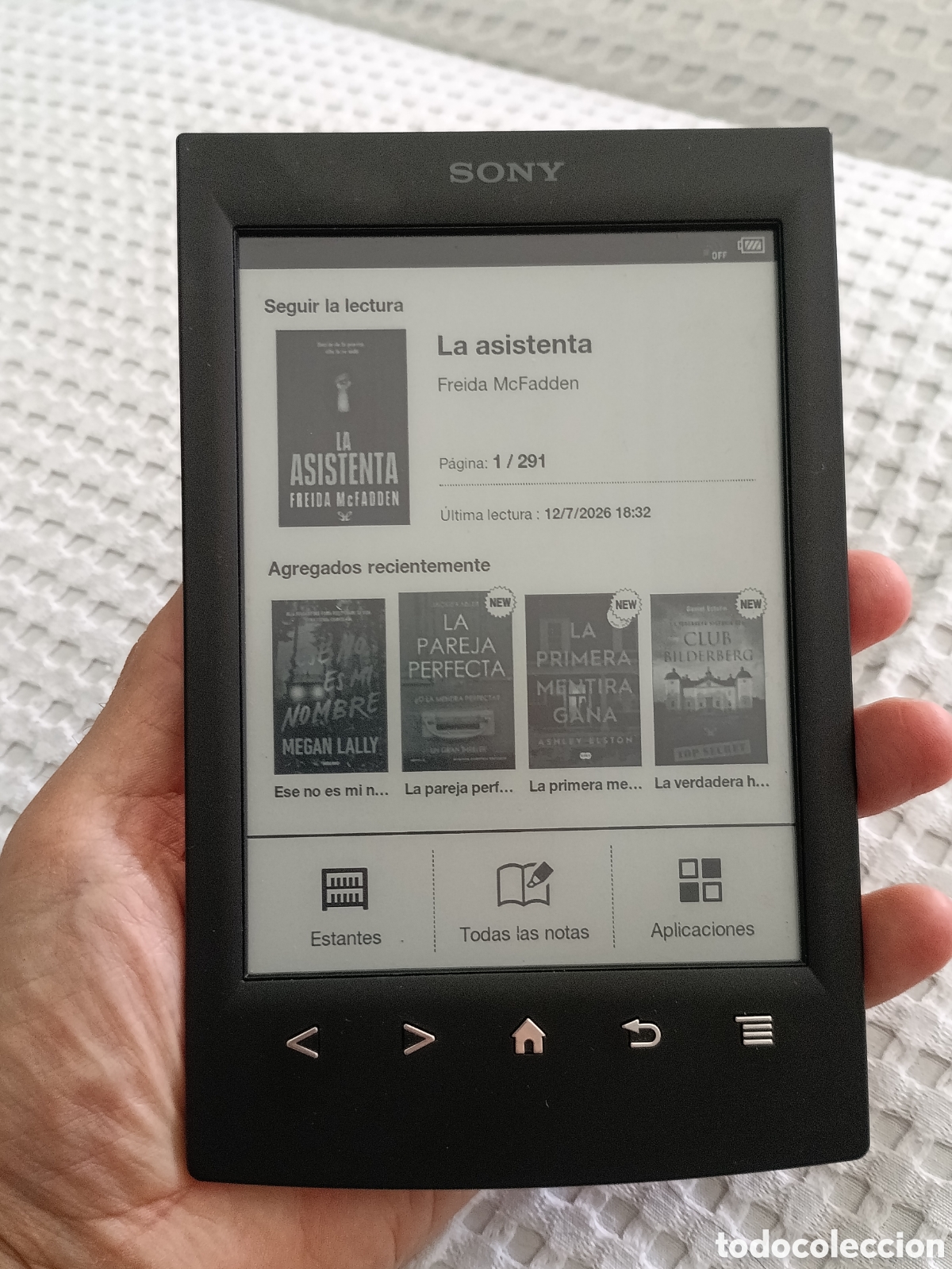Segunda mano: Lector libros electr&oacute;nicos Sony