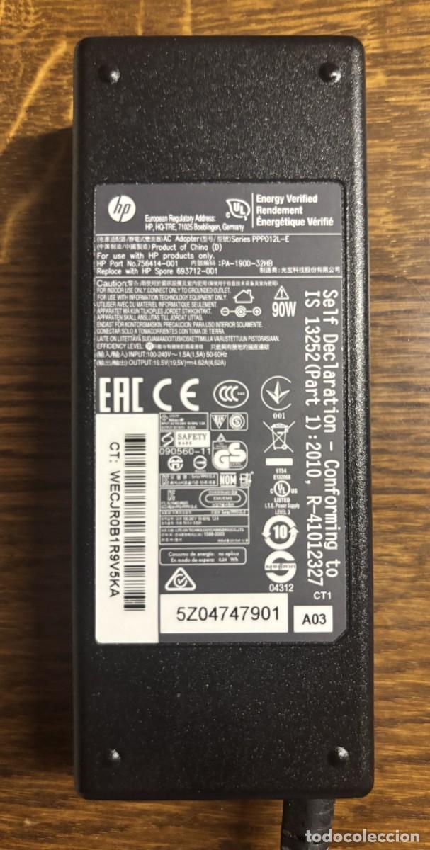 Segunda mano: Cargador de port&aacute;til HP 90W 4,62A 19,5V