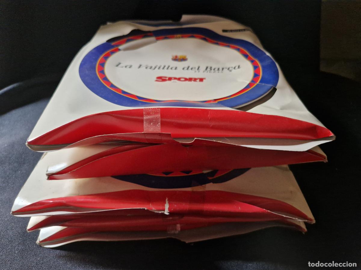Segunda mano: 5 BONITOS PLATOS. FUTBOL CLUB BARCELONA.