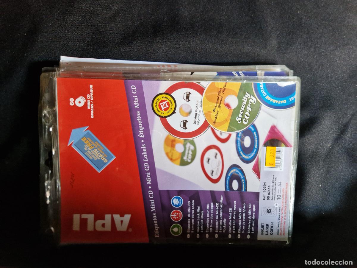 Segunda mano: BONITO LOTE PAPEL APPI ETIQUETAS DE CDS