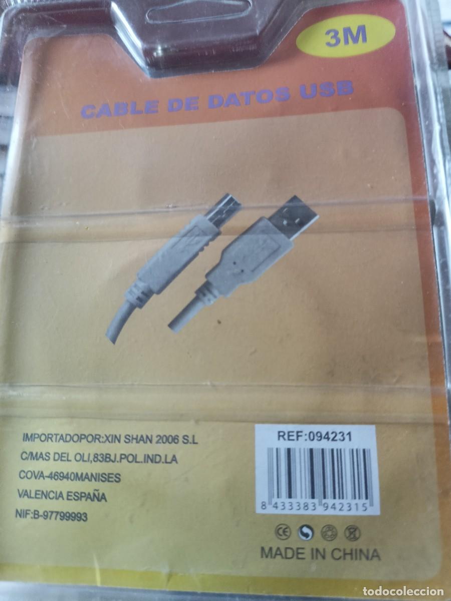 Segunda mano: Cable de datos USB. Eorocamino. 3 m. Precintado - Foto 2