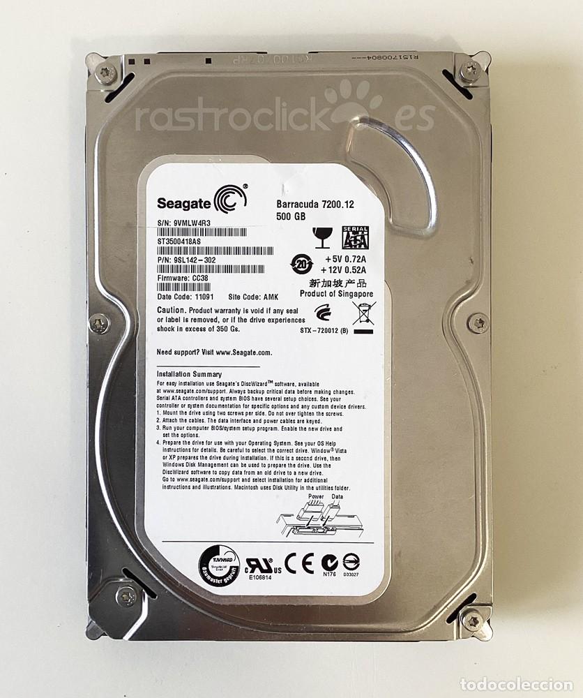 Segunda mano: Disco duro SATA Seagate Barracuda 7200.12 de 500 GB - Foto 3