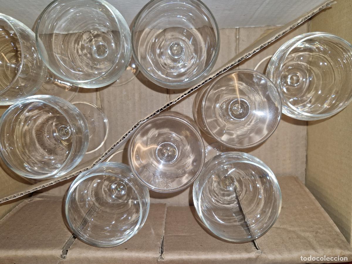 Segunda mano: BONITO JUEGO DE 9 COPAS DE CRISTAL. MEDIDA 12*6CM