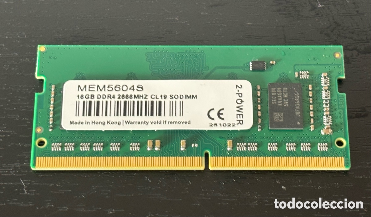 Segunda mano: Memoria RAM 16GB DDR4 2666MHz SODIMM Laptop / Port&aacute;til (2-POWER MEM5604S CL19)