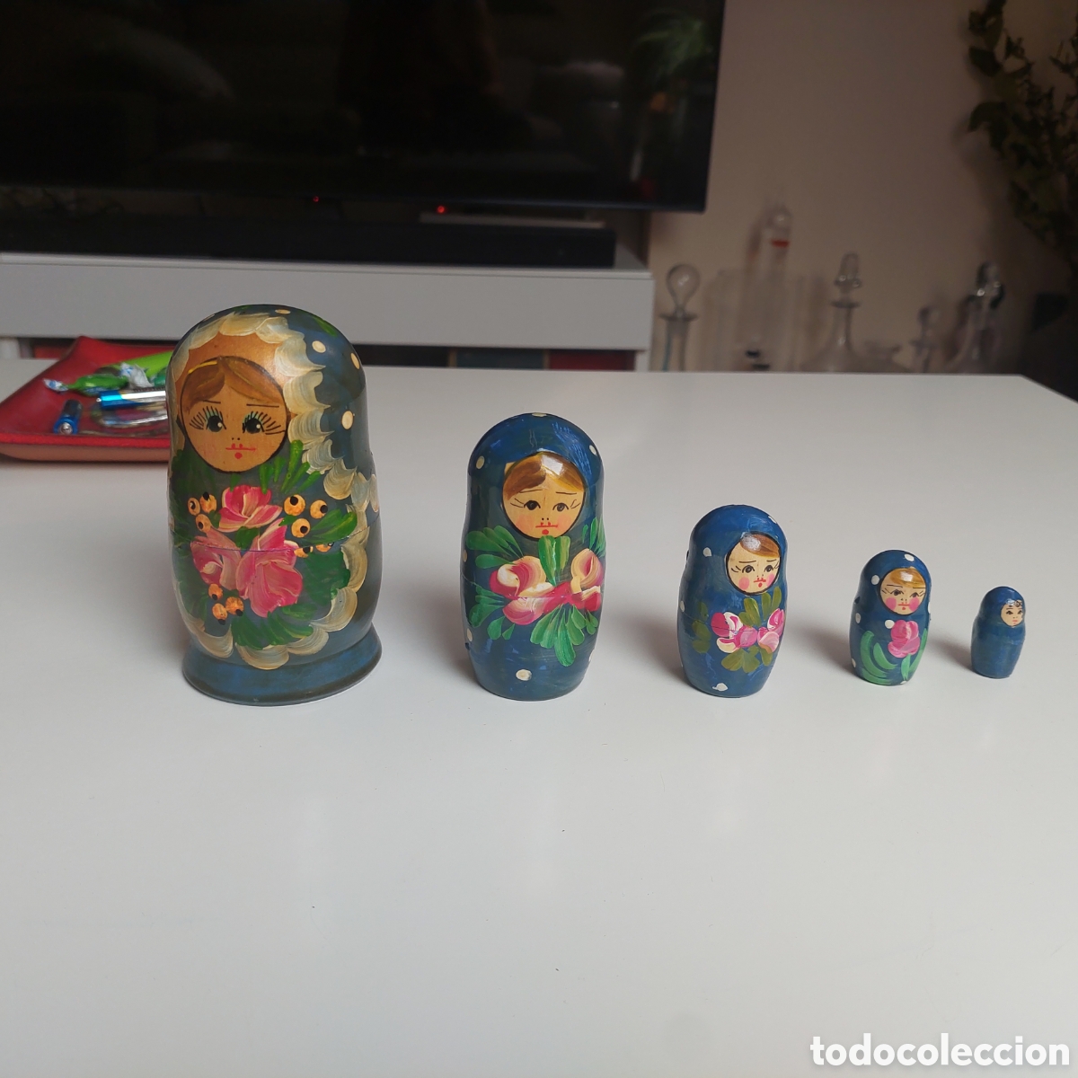 Segunda mano: Matriukca de 5 piezas pintad
