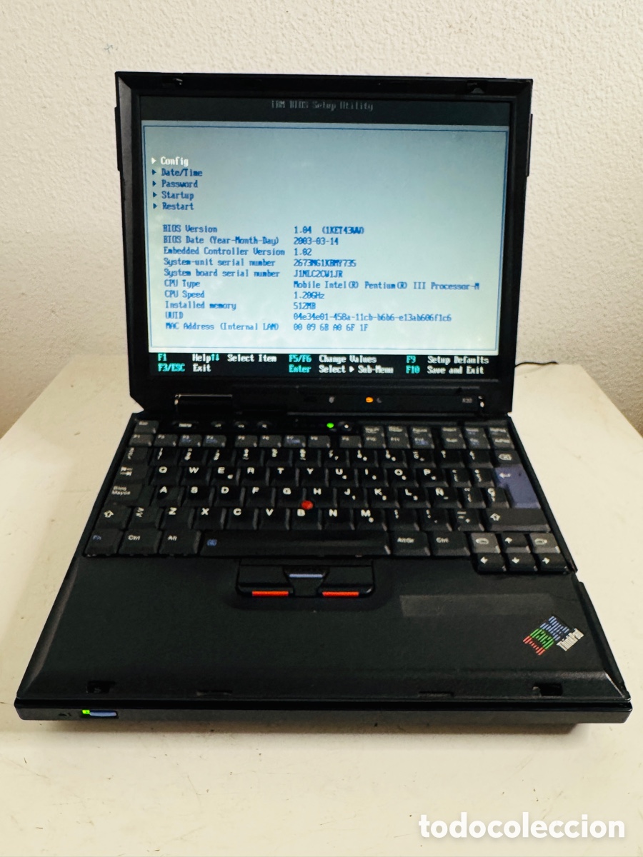 Segunda mano: RARE Retro IBM ThinkPad X30 Laptop Computer Retro Enciende Sin Comprobar - Foto 2