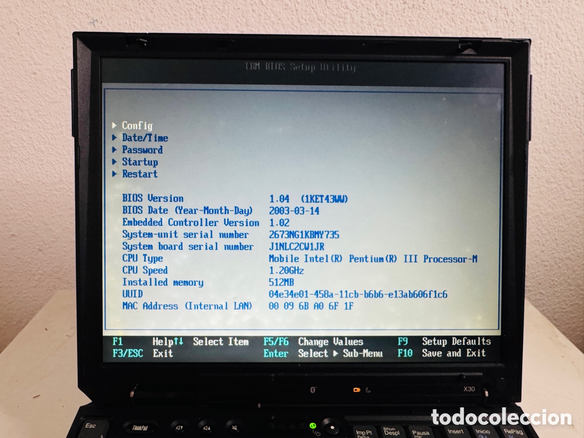 Segunda mano: RARE Retro IBM ThinkPad X30 Laptop Computer Retro Enciende Sin Comprobar - Foto 4