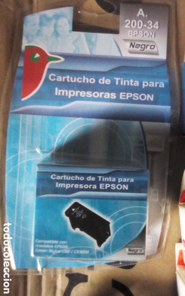 Segunda mano: Cartucho de tinta negra. Auchan. Epson Stylus color C62/CX3200. Fecha &uacute;ltima preferente de uso 2006-