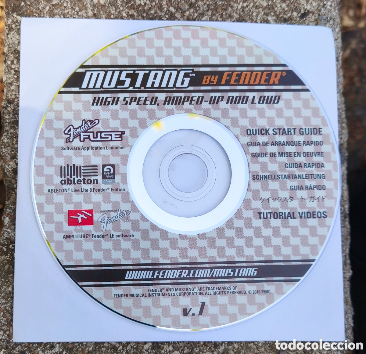 Segunda mano: CD de instalaci&oacute;n original v.1 para los amplificadores de la serie Mustang de Fender.