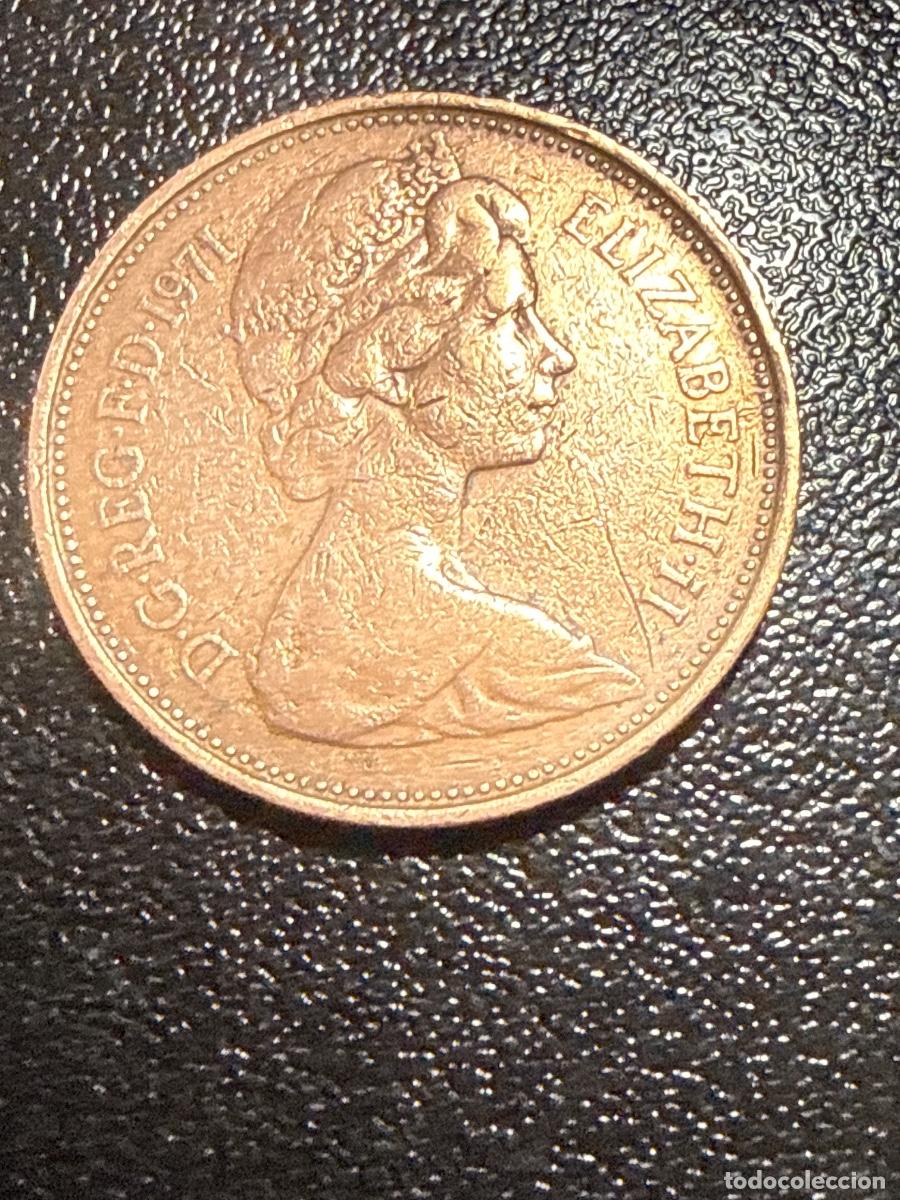 Segunda mano: Rare 1971 2 New Pence. Second crowned portrait of Queen Elizabeth II right, wearing the Girls of Gre