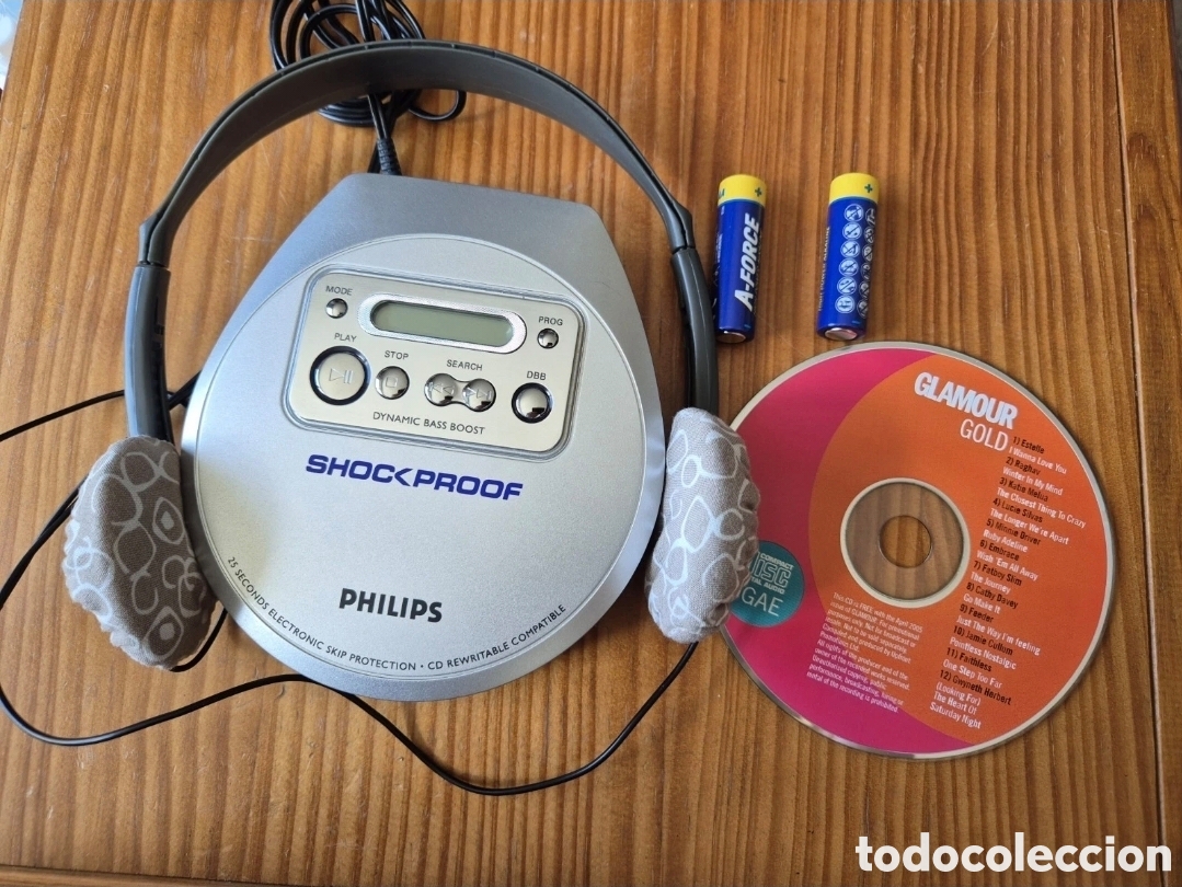 Segunda mano: ​Reproductor CD Port&aacute;til Philips AX2201 Vintage - Funcionado con Auriculares y Disco (9/10 )