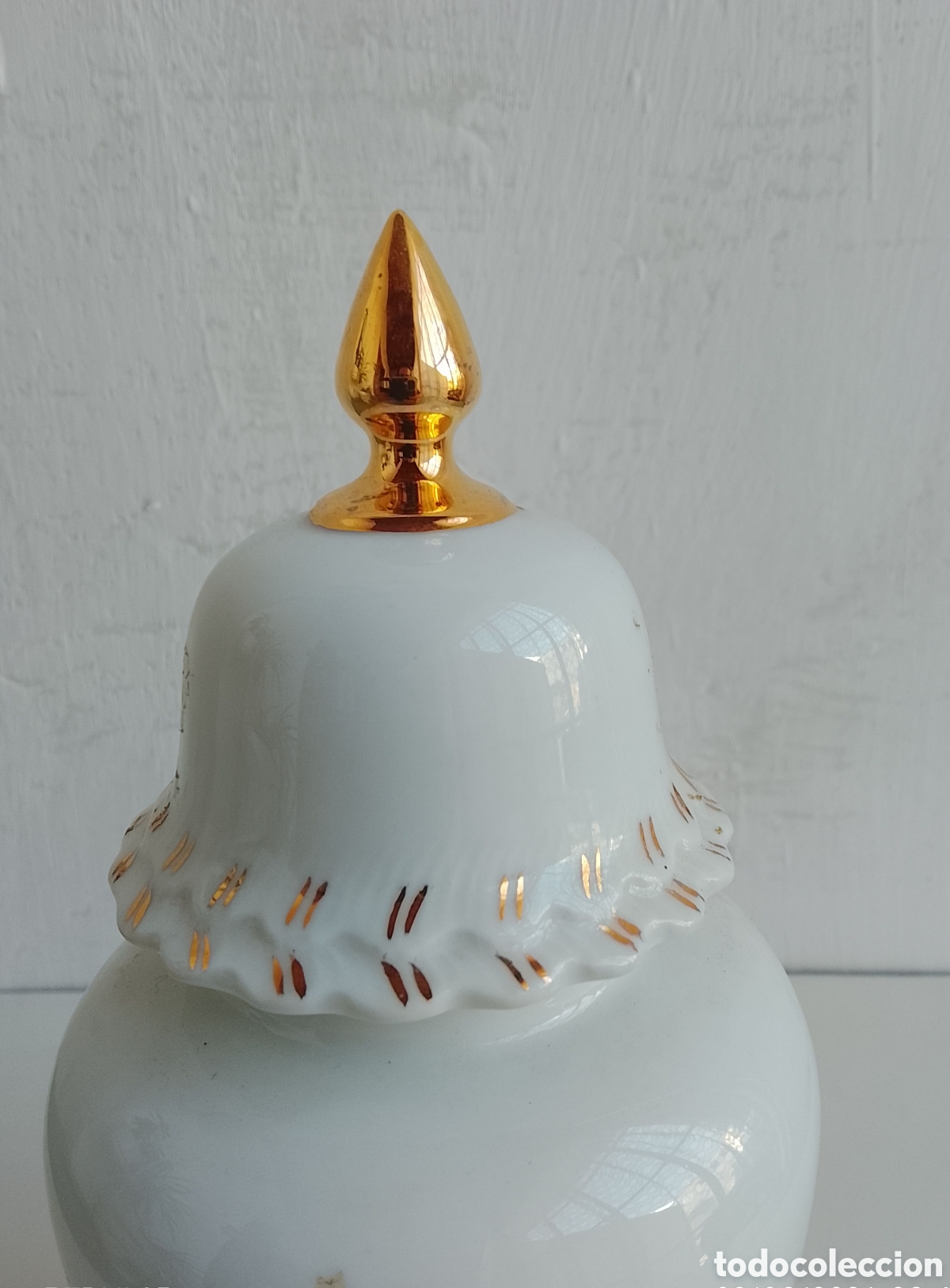 Segunda mano: Tibor de porcelana con flores. - Foto 7