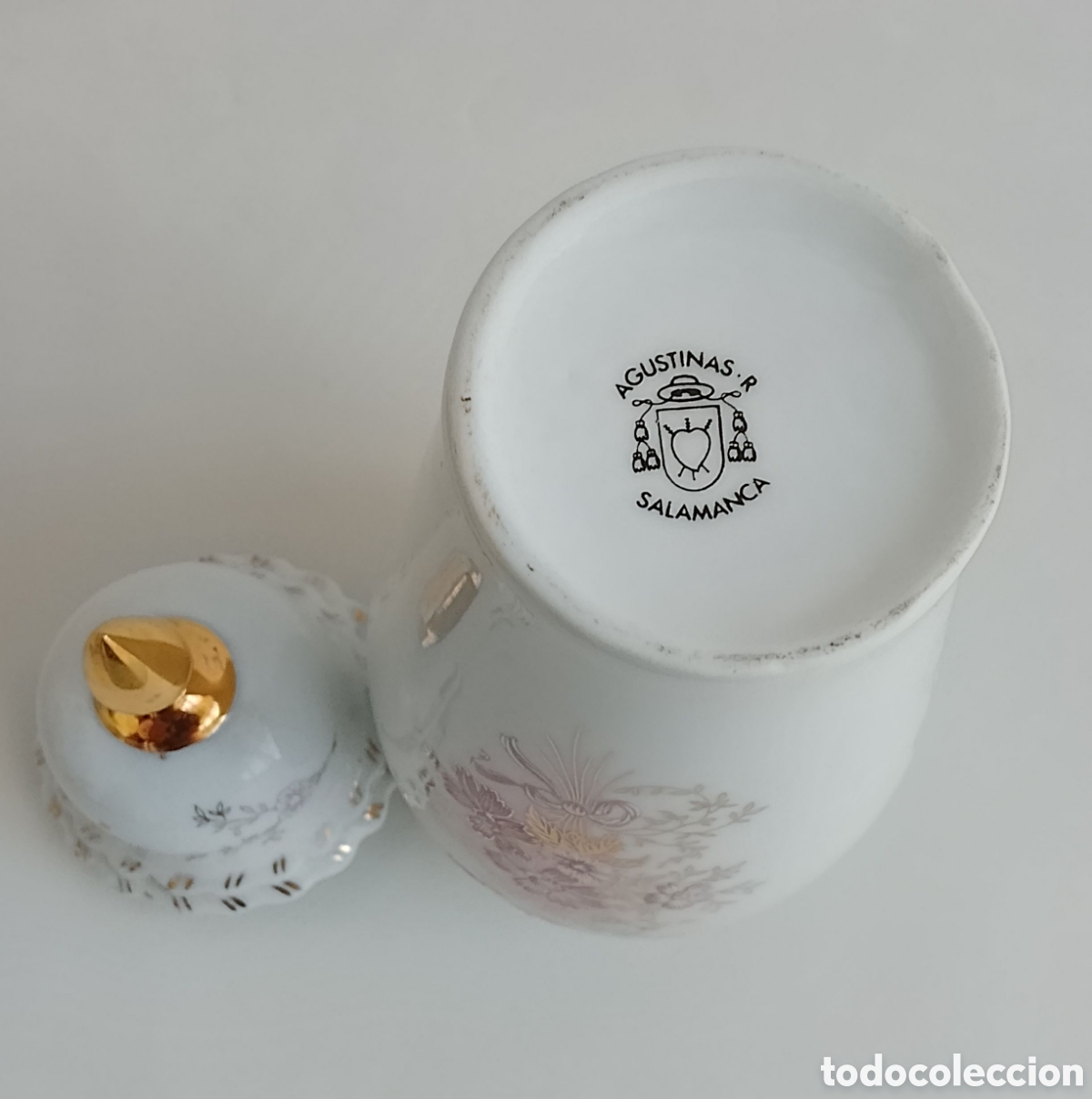 Segunda mano: Tibor de porcelana con flores. - Foto 8