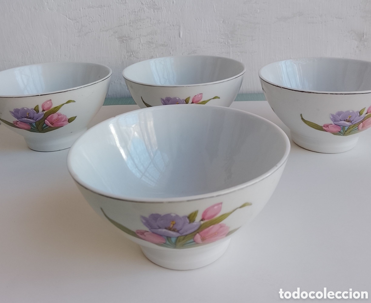 Segunda mano: Cuatro cuencos o tazas antiguas de cer&aacute;mica china.