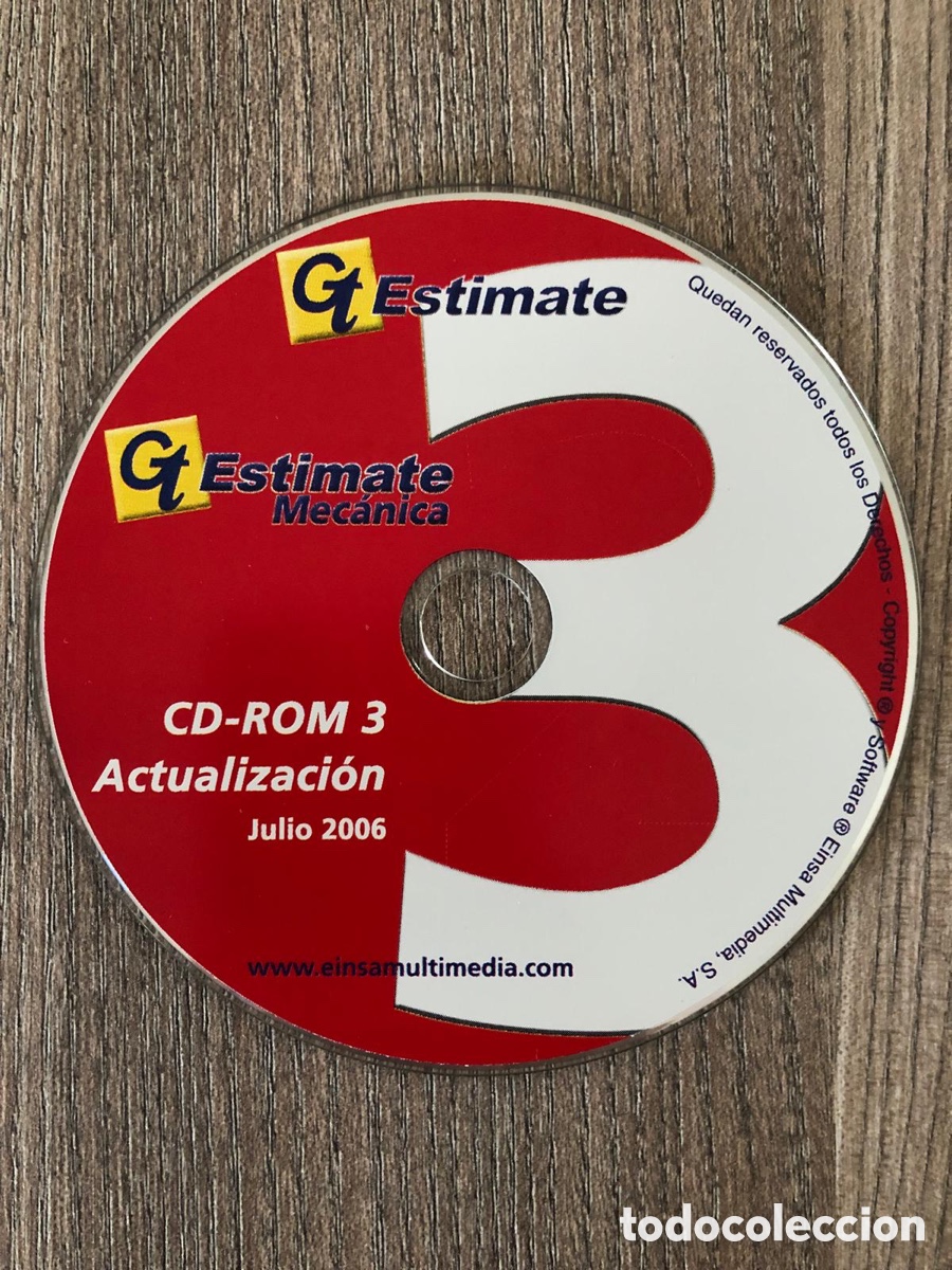 Segunda mano: CD-ROM Gt Estimate Mec&aacute;nica