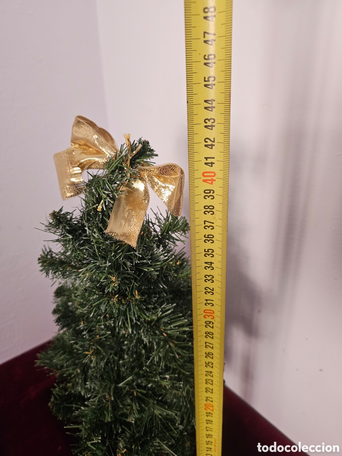 Segunda mano: &Aacute;rbol de Navidad peque&ntilde;o con base de madera 1990s 2000s - Foto 3