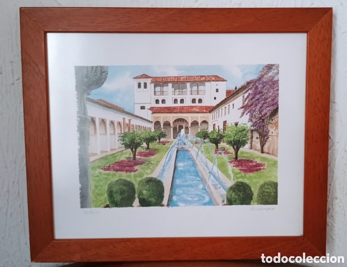 Segunda mano: Cuadro de la Alhambra de Granada- Generalife