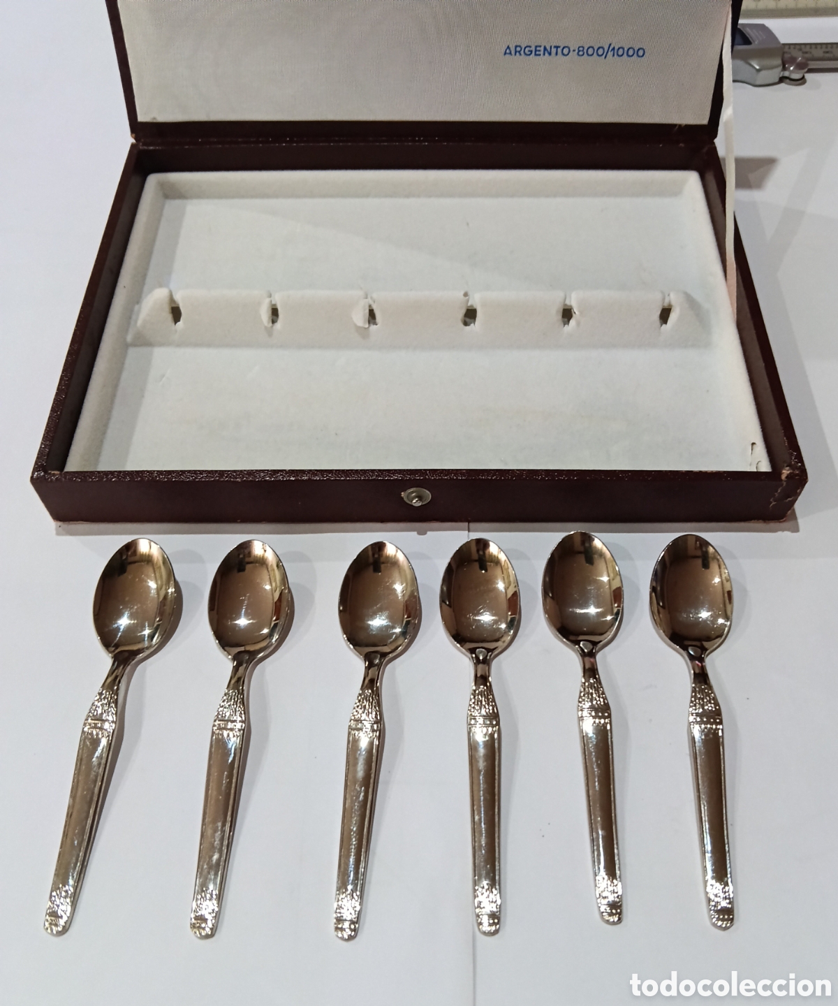 Segunda mano: Cucharas de Postre en Plata Punzonada. Peso 85 gr. - Foto 3