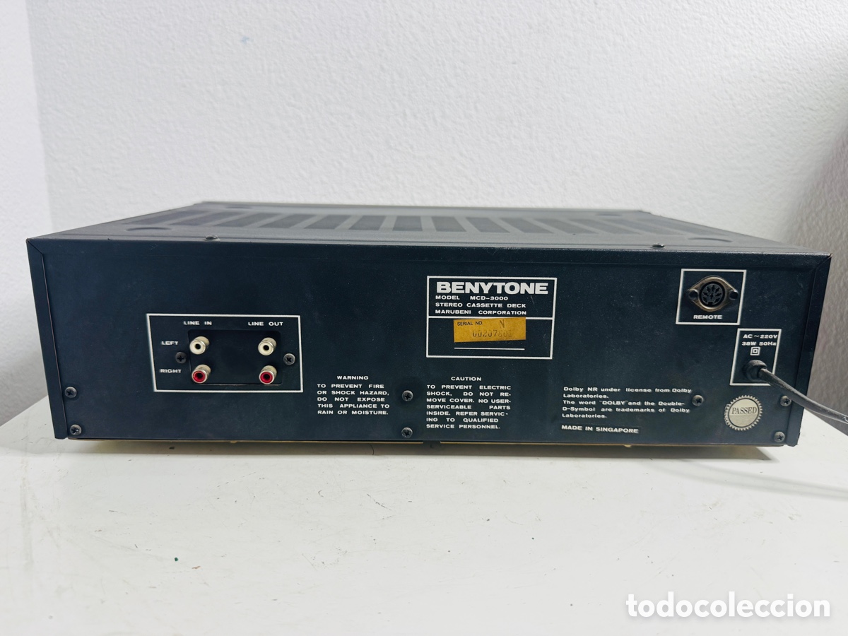 Segunda mano: Benytone MCD-3000 Cassette Deck Hifi Vintage Para Reparaci&oacute;n No Funciona - Foto 10