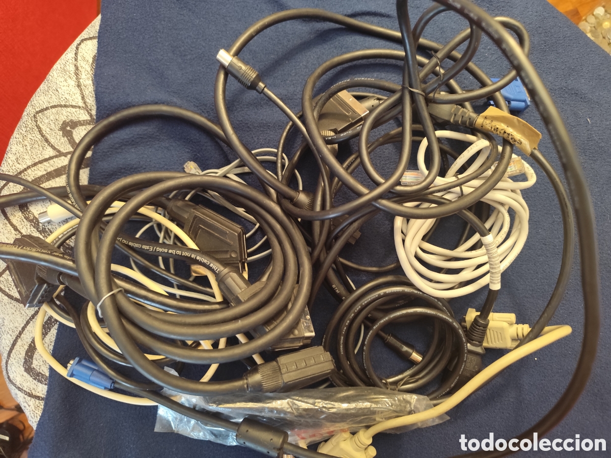 Segunda mano: Cables antena, tel&eacute;fono, varios