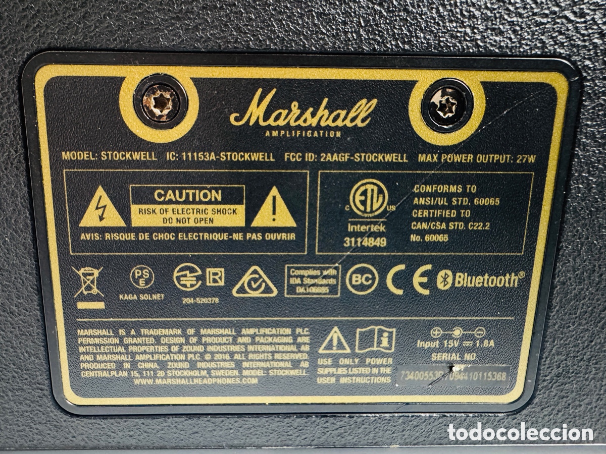 Segunda mano: Marshall Stockwell Bluetooth Speaker No Funciona Para Reparaci&oacute;n - Foto 9