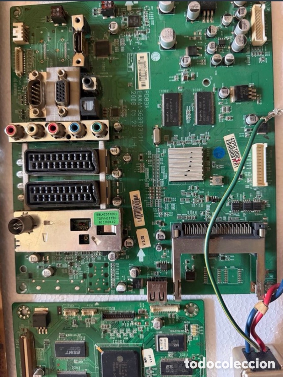 Segunda mano: Placa electr&oacute;nica TV LG componentes transformador - Foto 4