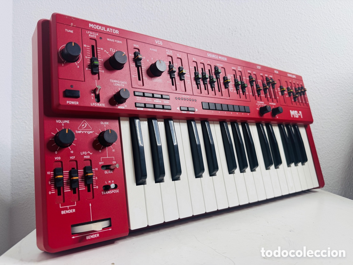 Segunda mano: Behringer MS 1 RD Analog Monophonic Synthesizer Red Keyboard - Foto 6