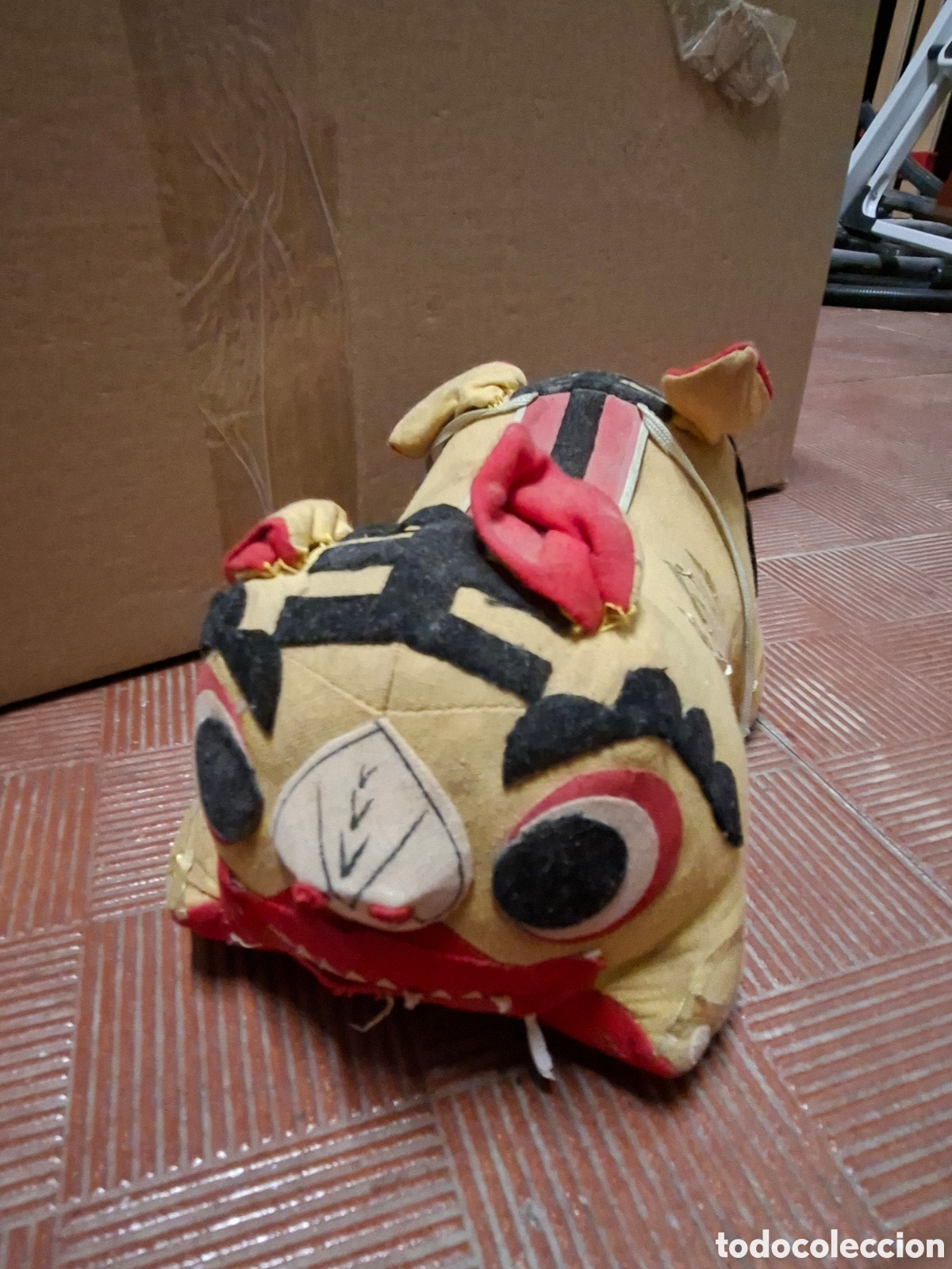 Segunda mano: ​Almohada / Peluche Tigre de Tela Antiguo - Artesan&iacute;a Tradicional China (Tigre de la Suerte)