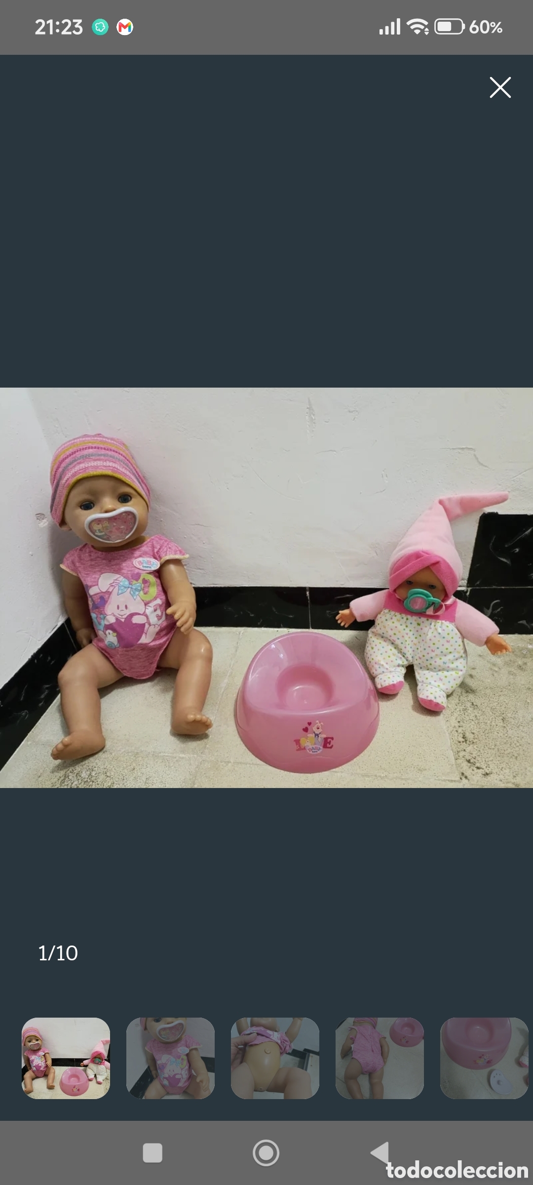 Segunda mano: Mu&ntilde;eca Babyborn con accesorios de origen (a&ntilde;os 2016)