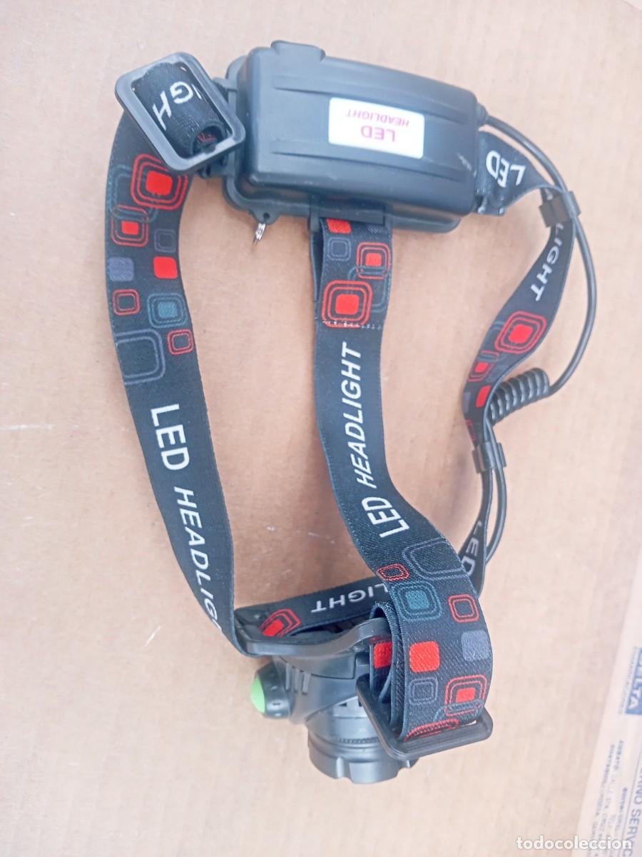Segunda mano: BONITA Y ANTIGUA LINTERNA FRONTAL LED Y CARGADOR