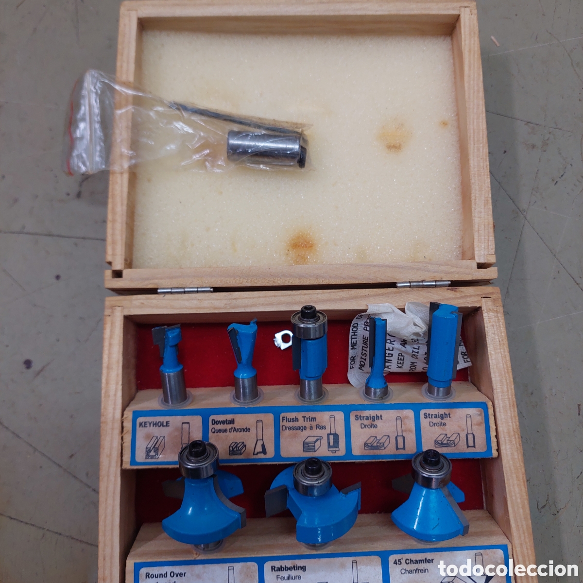 Segunda mano: Caja de brocas fresadoras.