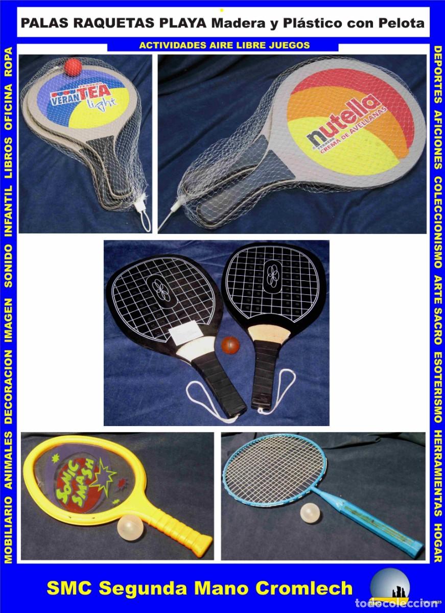 Segunda mano: 4 Juegos/Unidades RAQUETAS PALAS de PLAYA con Pelota . Buen estado.